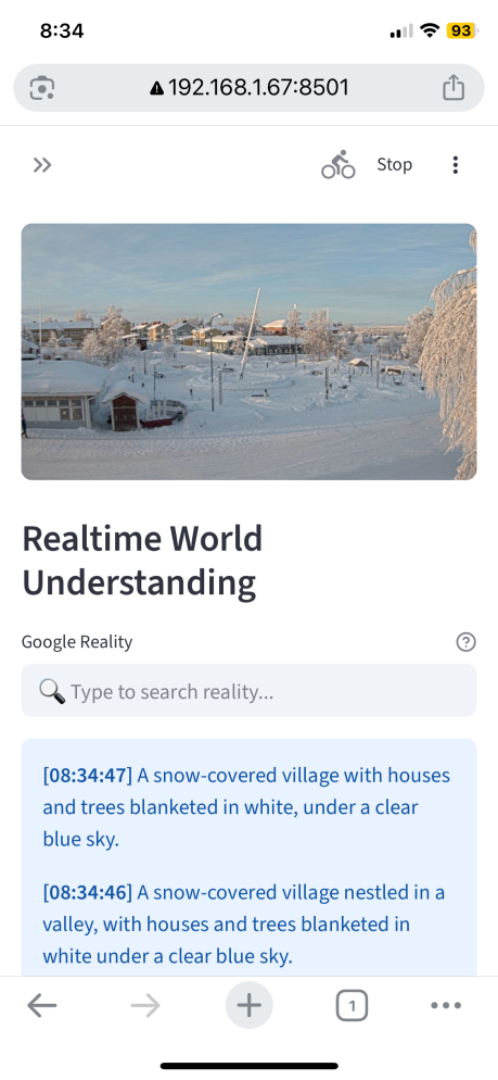 Realtime World Understanding UI